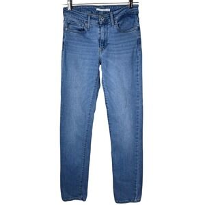 Levis 712 Slim Jeans Womens 27 Medium Wash Mid Rise  W27 L32 (actual L29.5")